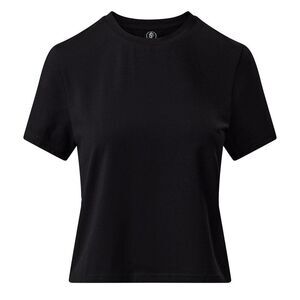 Gym King Womens/Ladies Victory Capped Sleeved Crop T-Shirt / Black